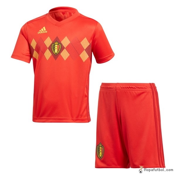 Camiseta Bélgica Replica Primera Ropa Niños 2018